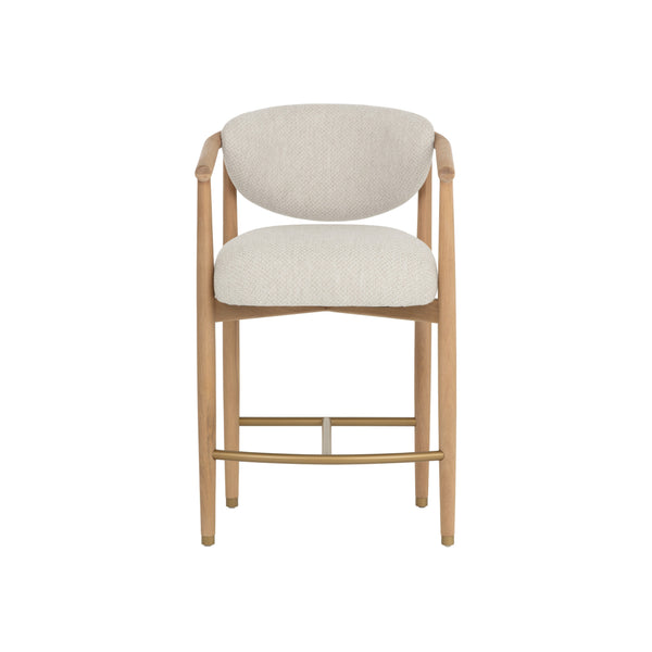 Sigrid Counter Stool - Light Oak - Monument Oatmeal