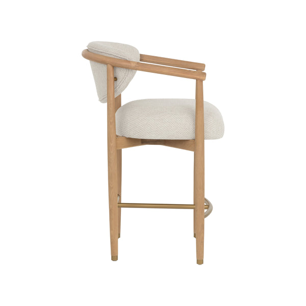 Sigrid Counter Stool - Light Oak - Monument Oatmeal