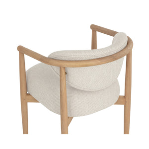Sigrid Dining Armchair - Light Oak - Monument Oatmeal
