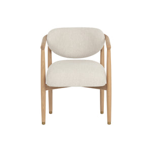 Sigrid Dining Armchair - Light Oak - Monument Oatmeal