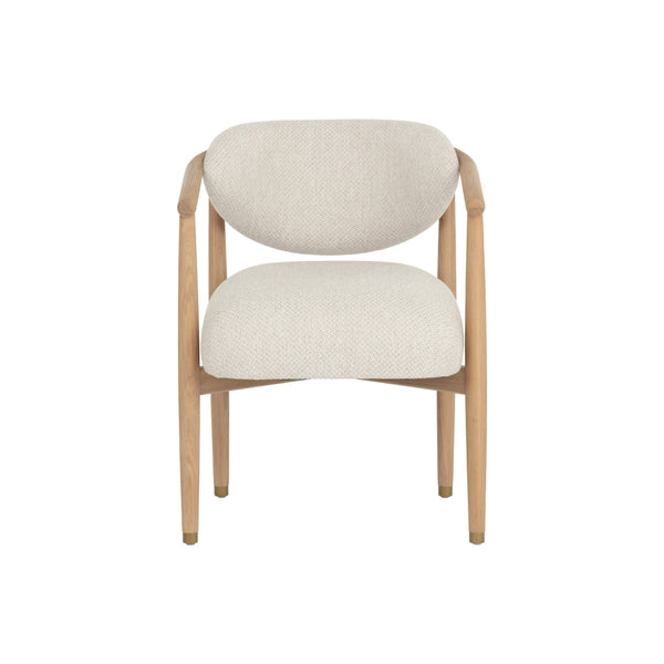 Sigrid Dining Armchair - Light Oak - Monument Oatmeal