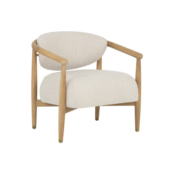 Sigrid Lounge Chair - Light Oak - Monument Oatmeal