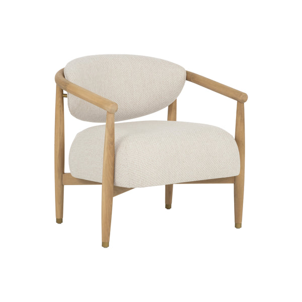 Sigrid Lounge Chair - Light Oak - Monument Oatmeal