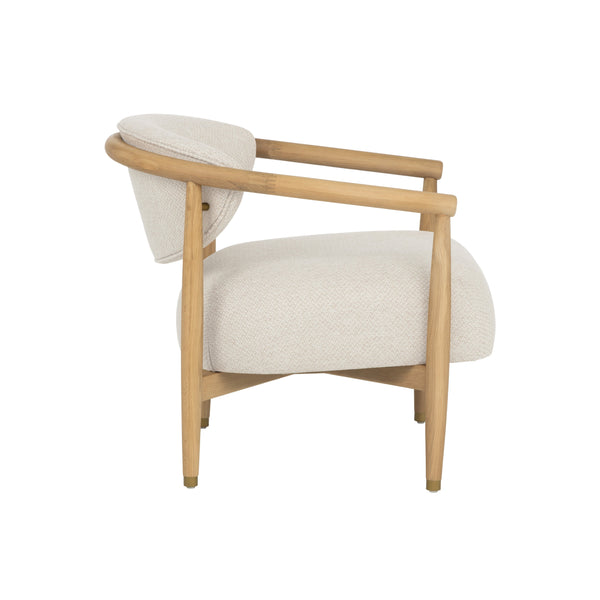 Sigrid Lounge Chair - Light Oak - Monument Oatmeal