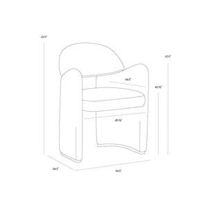 Snowden Dining Armchair - Noah Ecru