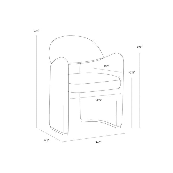 Snowden Dining Armchair - Noah Ecru