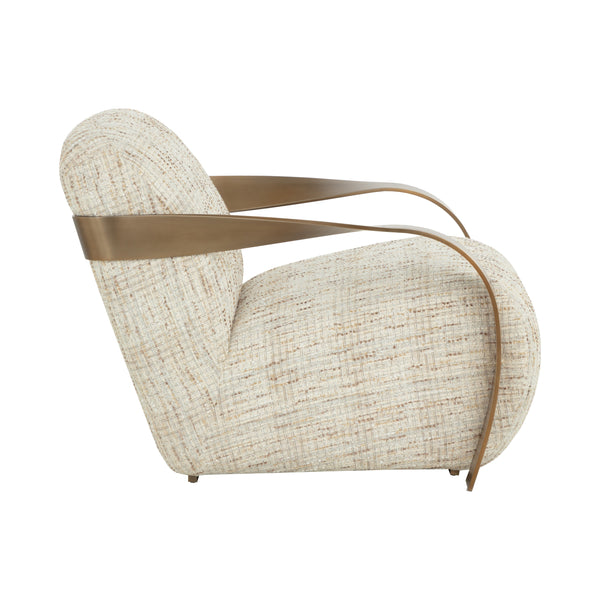 Sonesta Lounge Chair - Antique Brass - Haute Cobblestone