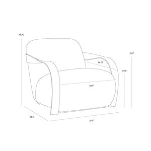 Sonesta Lounge Chair - Dark Bronze - Helios Check Black