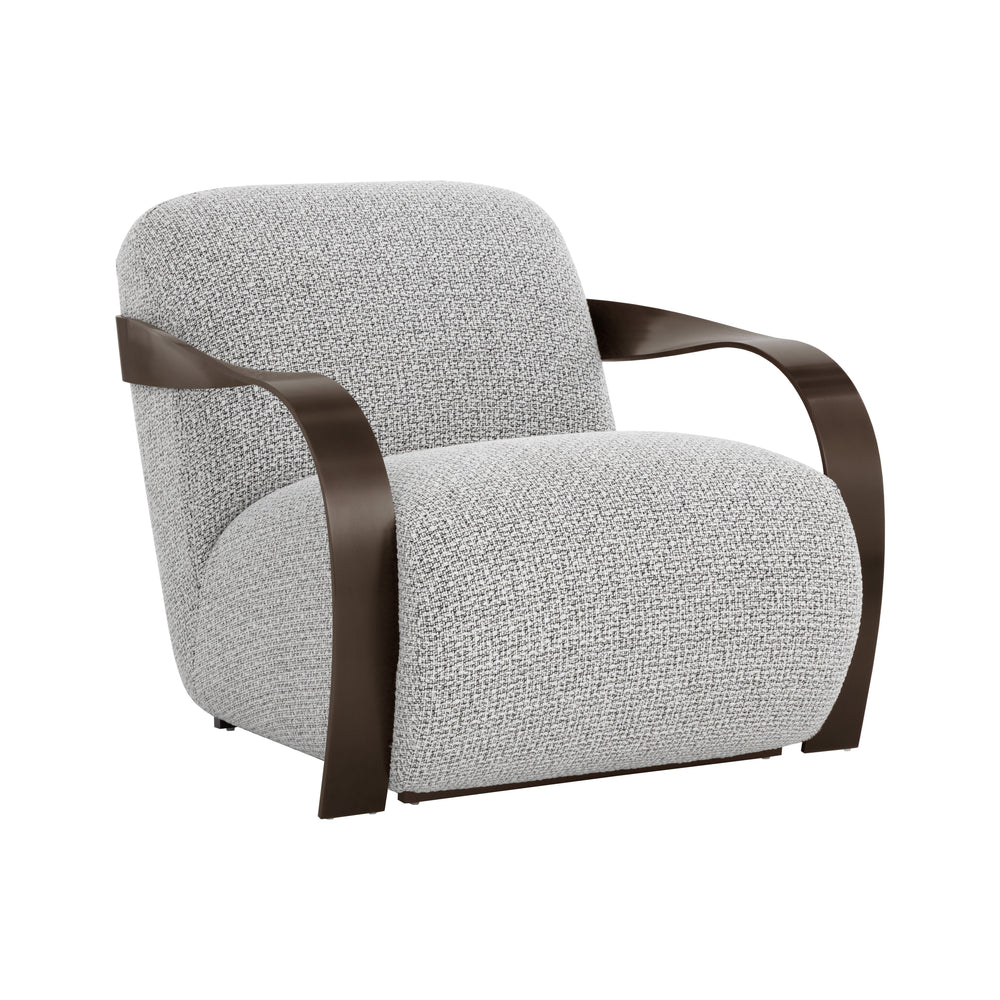 Sonesta Lounge Chair - Dark Bronze - Helios Check Black