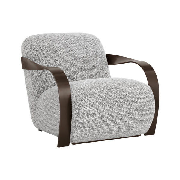 Sonesta Lounge Chair - Dark Bronze - Helios Check Black