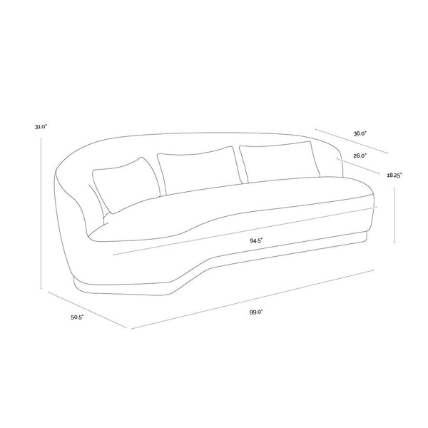 Soraya Sofa - Dove Cream
