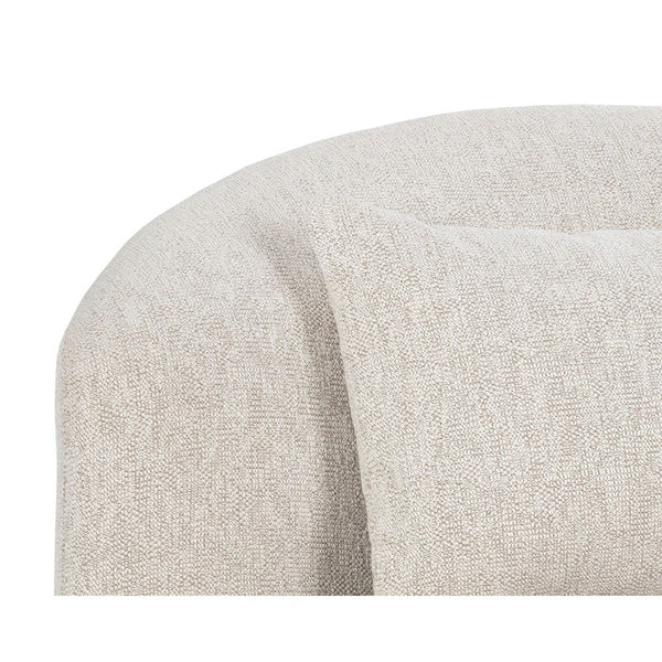 Soraya Swivel Armless Chair - Dove Cream
