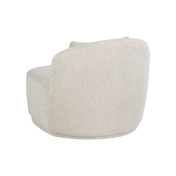 Soraya Swivel Armless Chair - Dove Cream