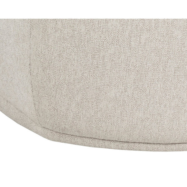 Soraya Swivel Armless Chair - Dove Cream