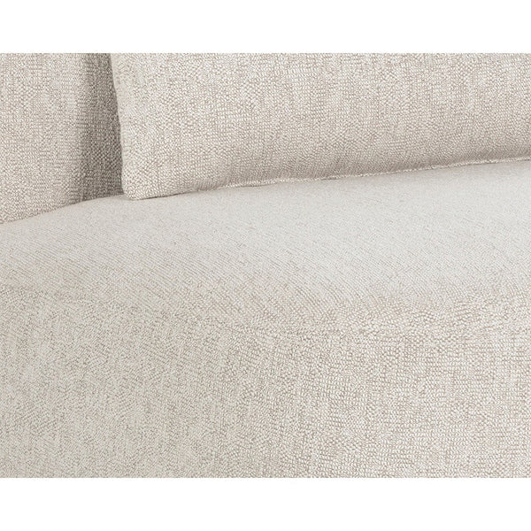 Soraya Swivel Armless Chair - Dove Cream