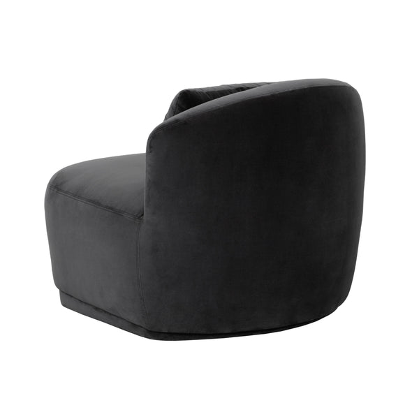 Soraya Swivel Armless Chair - Shadow Grey