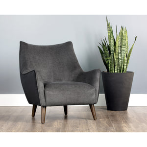 Sorrel Lounge Chair - Polo Club Kohl Grey / Abbington Black