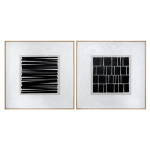 Split Personality (Set Of 2) - 48" X 48" - Wood Floater Frame