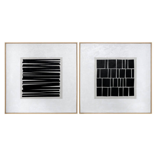 Split Personality (Set Of 2) - 48" X 48" - Wood Floater Frame