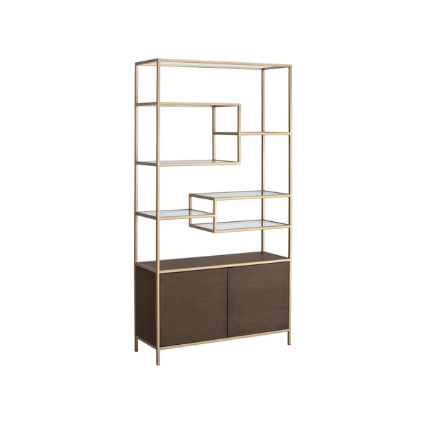 Stamos Bookcase - Gold - Raw Umber