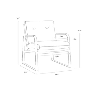 Sterling Lounge Chair - Missouri Mahogany Leather