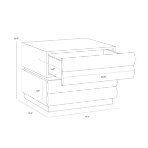 Subira Nightstand - Chocolate
