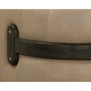 Tadeo Swivel Armchair - Dark Brown - Sahara Sand Leather