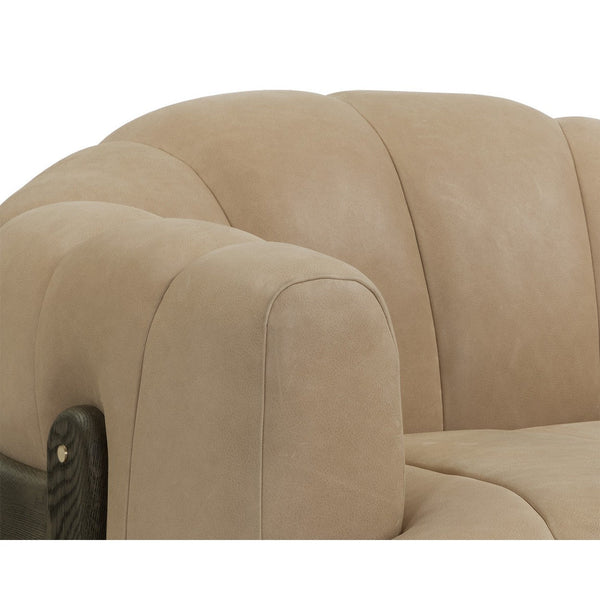 Tadeo Swivel Armchair - Dark Brown - Sahara Sand Leather