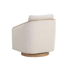 Tasia Swivel Lounge Chair - Effie Linen
