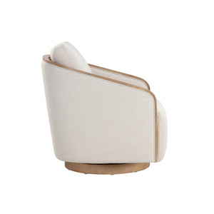 Tasia Swivel Lounge Chair - Effie Linen