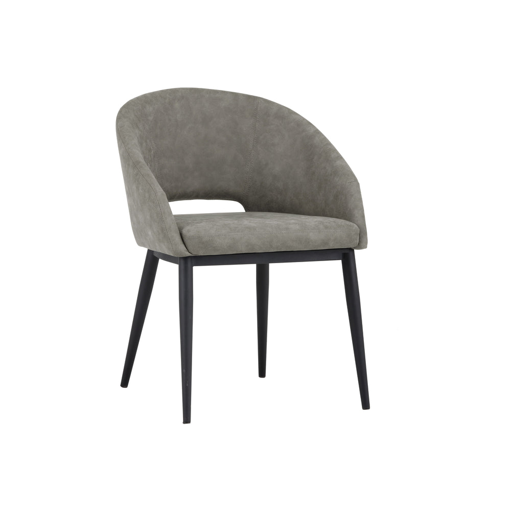 Thatcher Dining Armchair - Black - Antique Grey
