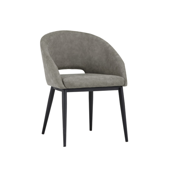 Thatcher Dining Armchair - Black - Antique Grey
