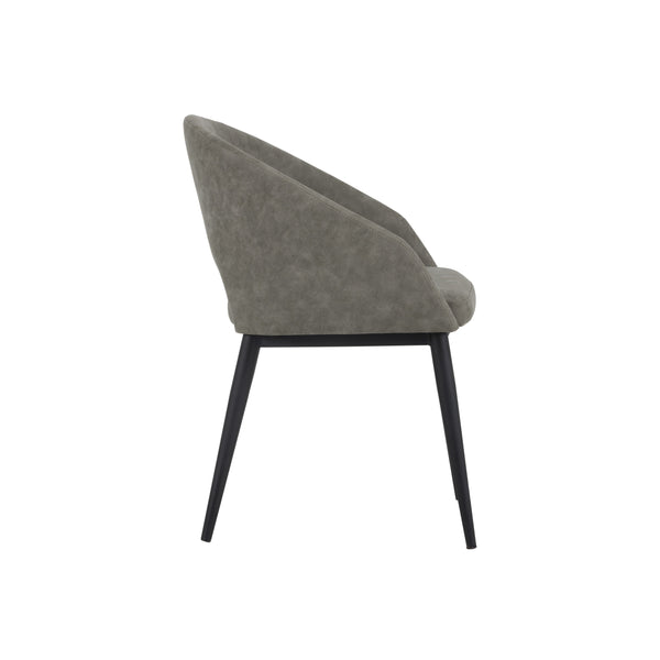Thatcher Dining Armchair - Black - Antique Grey