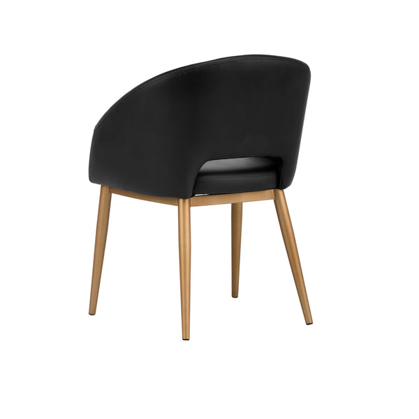 Thatcher Dining Armchair - Black - Antique Grey