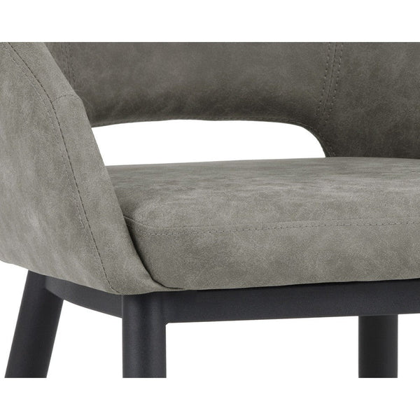 Thatcher Dining Armchair - Black - Antique Grey