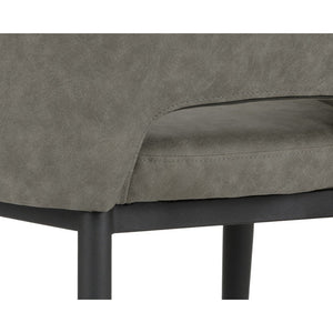 Thatcher Dining Armchair - Black - Antique Grey