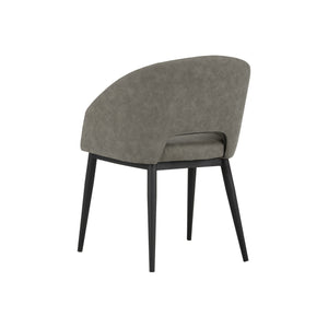 Thatcher Dining Armchair - Black - Antique Grey