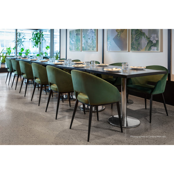 Thatcher Dining Armchair - Black - Deep Green Sky