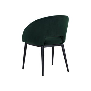 Thatcher Dining Armchair - Black - Deep Green Sky