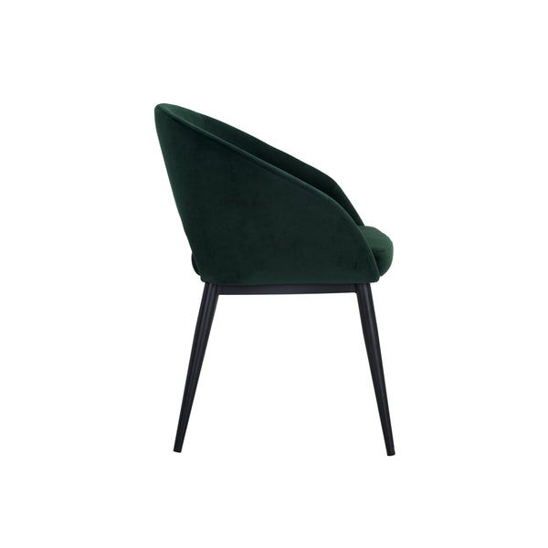 Thatcher Dining Armchair - Black - Deep Green Sky