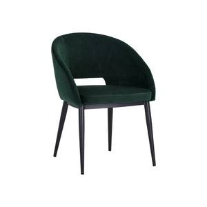 Thatcher Dining Armchair - Black - Deep Green Sky