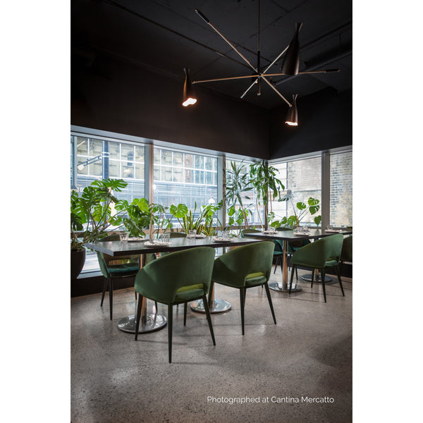 Thatcher Dining Armchair - Black - Deep Green Sky