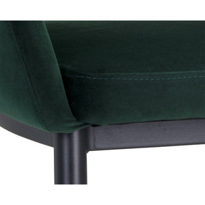 Thatcher Dining Armchair - Black - Deep Green Sky