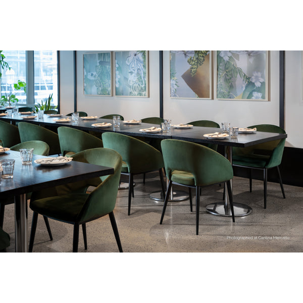 Thatcher Dining Armchair - Black - Deep Green Sky