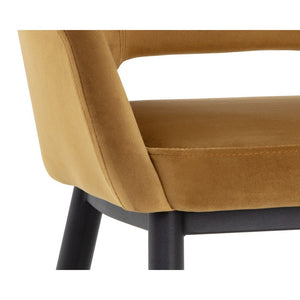 Thatcher Dining Armchair - Black - Gold Sky