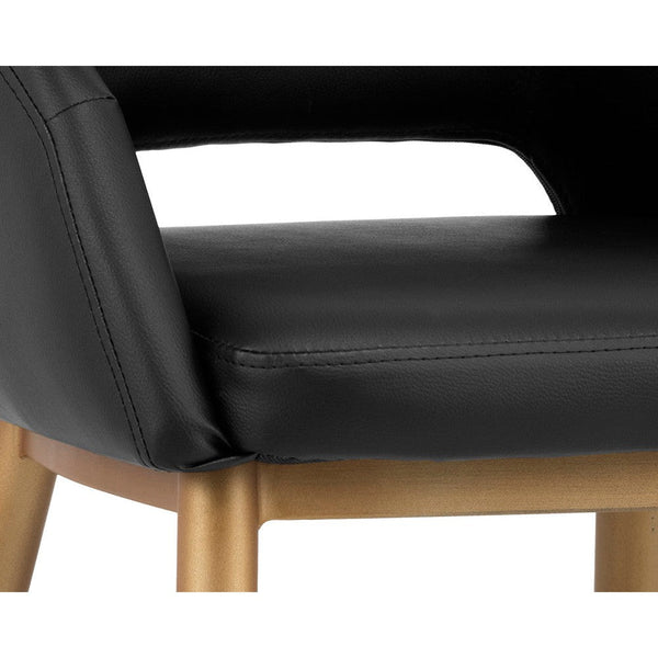 Thatcher Dining Armchair - Champagne Gold - Onyx