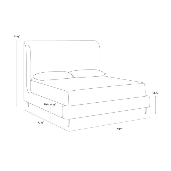 Tierra Bed King - Bergen French Blue