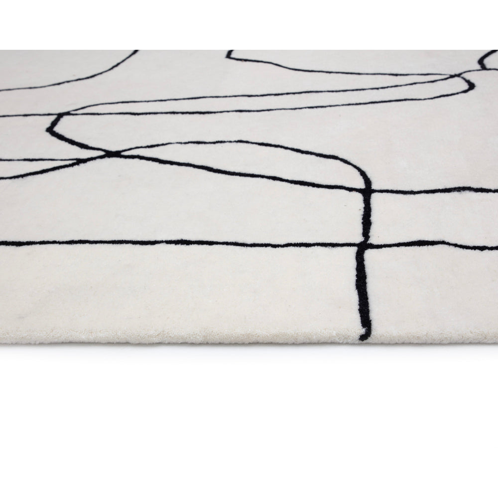 Tilda Hand Tufted Rug - Ivory / Charcoal - 9' X 12'