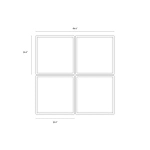 Time Lines (Set Of 4) - 30" X 30" - Charcoal Frame
