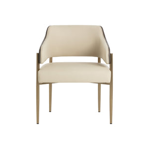 Tova Dining Armchair - Dillon Cream / Bravo Ash